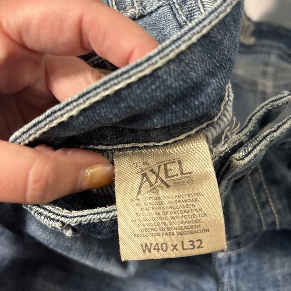 TK‎ Axel Jeans Men's 30x32 Slim Boot Cut Denim Blue Pants